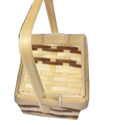 Lightweight BAMBOO SHOPPER Basket - 15x10x6cm